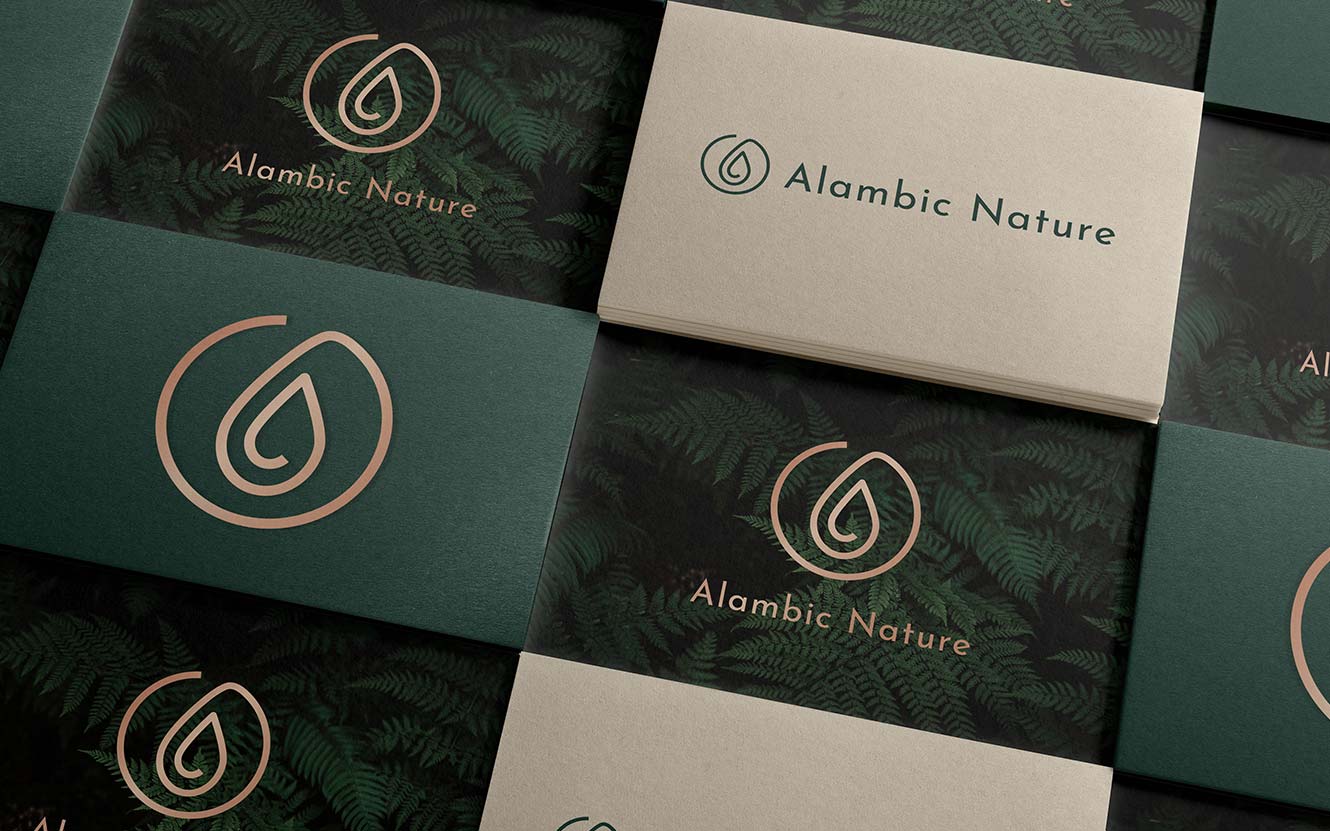 aperçu de l'identité visuelle d'Alambic Nature, naturopathe à Toulouse