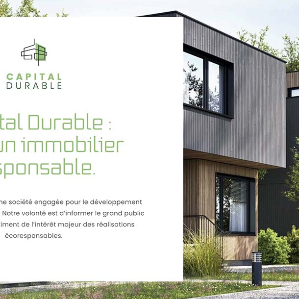aperçu d'un détail du site vitrine de Capital Durable - graphiste Toulouse