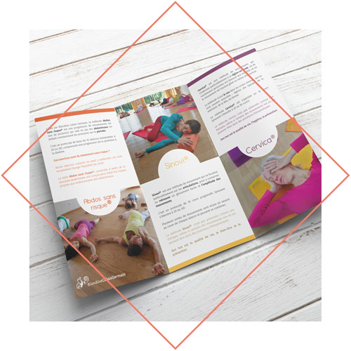 flyer 3 volets pour Nuances Yoga, en co-création